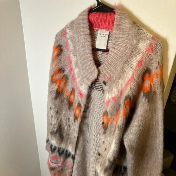 Rare 10 Feet Amsterdam Wool Blend Long Cardigan – Excellent Condition-Size S ✨ - Picture 1 of 11